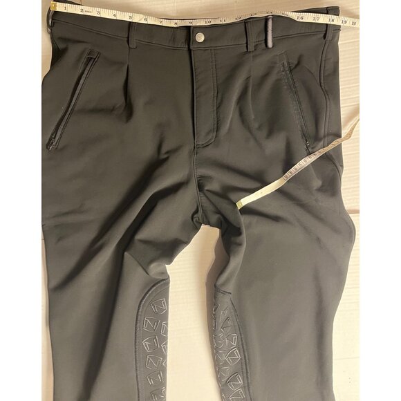 Noble Outfitters mens Equestrian Breeches 38R Black Grip Patches Horse Riding - Picture 11 of 15